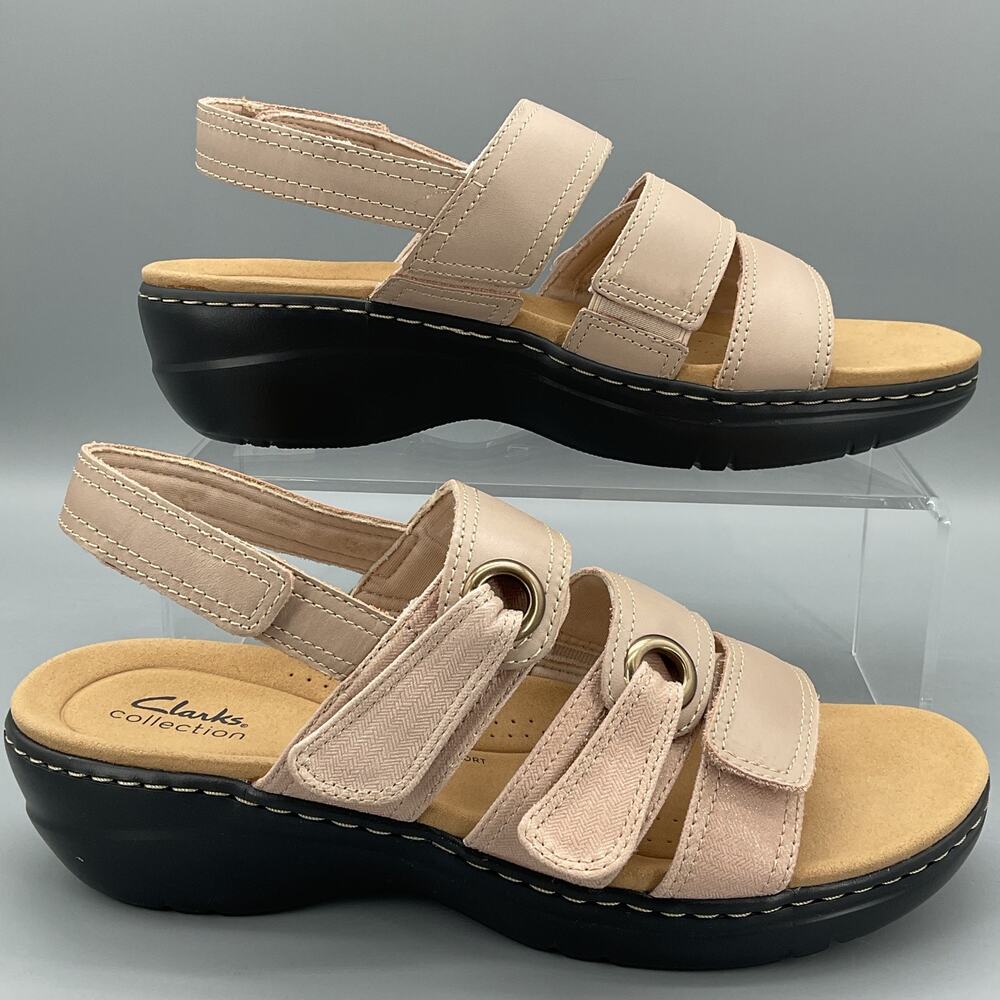 NEW Clarks Women’s Merliah2 Wedge Sandals Sand Size 10M
